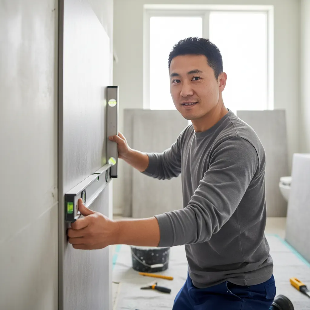 A vetted, licensed bathroom remodeling professional at work